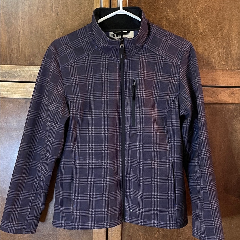 Athletic Works Purple Plaid Jacket